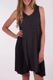 Check Trapeze Tunic W Twist--VIG-VCC006