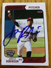 Jared Robinson 2015 Mahoning Valley Scrappers Autograph Signed Team Card