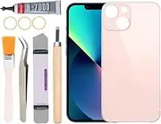 [Yuntunele] Back Covers Glass Replacement for iPhone 13 All Carriers with Professional Tool Set (Pink)
