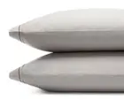 Oake Illusion Pack Of 2 Beige 100% Cotton Sateen 400 Ct Standard Pillowcases