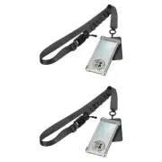 2Pcs Adjustable Universal Cell Phone Lanyard with Patch Magnetic Buckle, Black