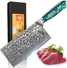 7 Inch Meat Cleaver Japanese Damascus Steel Kitchen Chef'S Knife Razor Sharp But