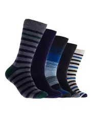 [Mitch Dowd] Fashion Cotton Crew Sock 5-Pack in Multi