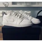 AIR JORDAN 1 LOW 純白 低幫小白鞋 簡約 男女同 553560-130