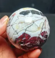 TOP 338g Natural Polished Mexico Banded Agate Crystal Sphere Ball Healing YWD757