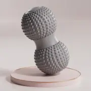 Gray 2pcs Fascia Ball Foot Arch Massager Peanut Ball for Muscle Relaxation, Deep