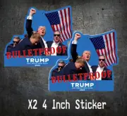 TRUMP 2024 7/13 Attempted Assassination 4 Inch Vinyl Sticker MAGA BULLETPROOF
