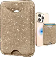 Shorogyt Compatible with Magsafe Wallet Magnetic Card Holder - Phone Wallets Light Gray for Women Teen Girls Fashion for iPhone 16/15/14/13/12 Series Slim for Apple Mag RFID Magnet, Fit 3 Cards