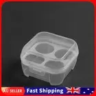 3/4/8 Grid Egg Holder with Lid Eggs Storage Box Stackable Egg Keeper for Fridge