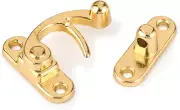HIGHPOINT Hook Latch Small Polished Brass Plated 1-Piece with Screws