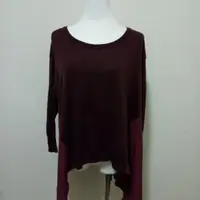 在飛比找蝦皮購物優惠-日本製rive droite酒紅色混紡Cashmere毛衣