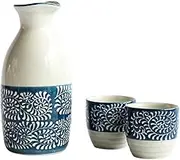 BIUDECO 1 Set Wine Set Sake Floral Containers Tea Mug Drinks Beverages Tea Cups Kits Wine Storage Bottle Wine Cups Wine Kit Unique Tea Storage Bottle Ceramics