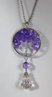 A4 June Tree of life purple ORNAMENT Car Charm Ganz crystal expressions