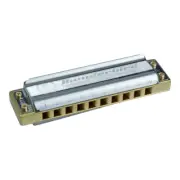 HOHNER Marine Band Thunderbird Harmonica Low-E Key 10 Holes Bamboo Body Case