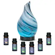 Oil Diffuser & Essential Oils Set - Aromatherapy Diffuser with 6 Essential Oi...