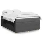 Box Spring Bed with Mattress Double Fabric