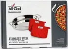 All Clad Stainless Steel 15" Oval Baker With Pot Holders