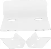 SUPVOX 3Pcs Monitor Wall Shelf Small Floating Rack for Security Camera Speaker Transparent Design for Nursery Easy Installation Space Saving Storage
