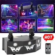 9 EYE LED Laser Party Lights DMX RGB Scan Projector Strobe Stage Lights w/Remote