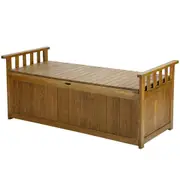 Livsip Outdoor Storage Box Container Wooden Garden Bench Chest Toy Tool Sheds