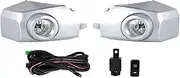 Car Fog Lights For Toyota FJ For Cruiser 2007-2017 1 Set Halogen Bulb Car Front Bumper DRL Daytime Running Light Fog Light Lamp Driving Light(1 set black)
