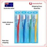2 x Addis (Wisdom) Smokers Extra Hard Toothbrush (Random Colour)