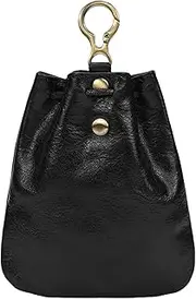 [Generic] Leather Medieval Pouch - Change Holder Keychain Drawstring Coin Pouch - Dice Bag Belt Pouches, Stylish Costume Accessories for Men, Women, Black, Refer to description, Unisex