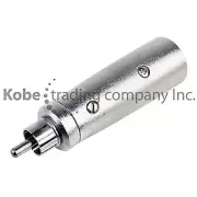 2 PSC METAL ADAPTER 3P XLR MALE TO RCA MALE