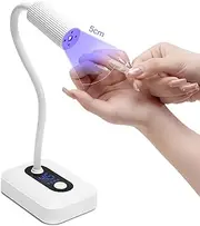 Rechargeable UV LED Nail Lamp - Cordless Nail Lamp with Auto Sensor, 360° Adjustable Gooseneck Design with 3 Timer, Suitable for Salon Home Travel Manicure Use, White