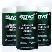 O.Ziva+ Advanced Hair Growth Actives | Reduces Thinning Hair & Improves Scalp Coverage | Scientist Formulated with Pure Plant Actives | No side effects | 90 Caps Womens (Pack 3)