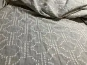 118”WIDE, SEEMLESS GRAY WITH WHITE DOTTED PATTERNED COTTON 5 1/2 YARDS