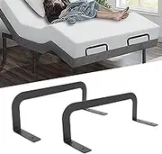 Topyond 2PCS Mattress Slide Stopper, Steel Anti-Slip Bed Frame Brackets with Adjustable Stabilizer Bar, Heavy Duty Metal Retainer for Futon and Bedroom Mattress