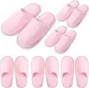 6 Pairs Kids Disposable Slippers Non Slip Closed Toe Spa Slippers Comfortable House Spa Indoor Outdoor for 4-12 Years Old Boys Girls Party Hotel Travel