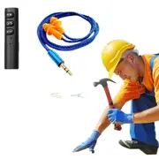 Bluetooth Headphones for Work Wireless Earbuds Noise Reduction in-Ear Earphones with Mic and Controls-Blue