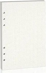 A5 Dotted Refill Paper for A5 6-Ring Binder Notebook,6-Hole Punched Binder Refill Inserts,1 Piece,Beige(Contain 80Sheets/160Pages)