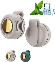 3 Speeds Clip On Fan Waist & Neck, Portable Silent Mini Bladeless Whirlwind Fan for Waist Clip, Rechargeable Clip-On Hands-Free Fans, Bladeless Ultra-Quiet Cooling Fanss for Outdoor&Travel White