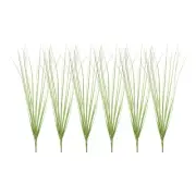 6Pcs Artificial Grass Plants, 18.5" Plastic Fake Wheat Grass Greenery, Green