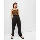 Everlane Womens Paperbag Pants Medium Black Organic Cotton Twill High Rise NWT