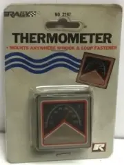 RALLY 2187 THERMOMETER MOUNTS ANYWHERE W /HOOK & LOOP FASTENER FAHRENHEIT SCALE