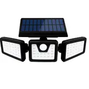 74LED IP65 Waterproof 3 Heads Spotlights Motion Sensor Solar Powered Lights