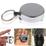 Steel Wire Rope Elastic Keychain Sporty Retractable Key Ring Anti Lost ID Card