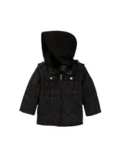 Urban Republic Baby Boy Wool Jacket Hood Jackets Gray/Black Size 18 M