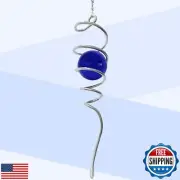 Hippolytusiart Gazing Ball Spiral Tail Wind Spinner,Decorative Wind Spinner 1