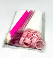 Eyelashes Tool Set Mascara Wand Lash Brush Glue Ring Eye Pad for Extensions