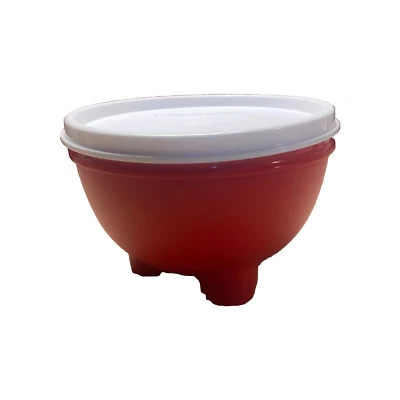 Tupperware dip pod Salsa Server Red base White Seal