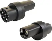 Type2 Compatible for Tesla 80A 250A NACS Adapter AC/DC EV Charger Converter Connector for America Electric Car(Type2 to Tesla DC)