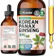 Ginseng Tincture Alcohol-Free Liquid Extract, Korean Red Ginseng Root (Panax Ginseng) 2 fl oz
