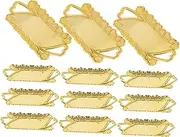 Gold Mini Tray for Dry Fruits Candy Elegant Serving Plate for Snacks Appetizers