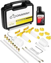 CHUMXINY Brake Bleed Kit for SHIMANO, TEKTRO Hydraulic Disc Brakes. MTB Brake Bleed Kit Includes Metal Connector, 150ML Mineral Oil Brake Fluid.