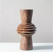 Vase Handmade Vintage Decorative Vases Geometric Decor Ceramic Cylinder Vases for Centerpieces Ornament Shelf Decor Flower Vase for Hotel, Bedroom, Farmhouse, Kitchen (Color : Medium a)